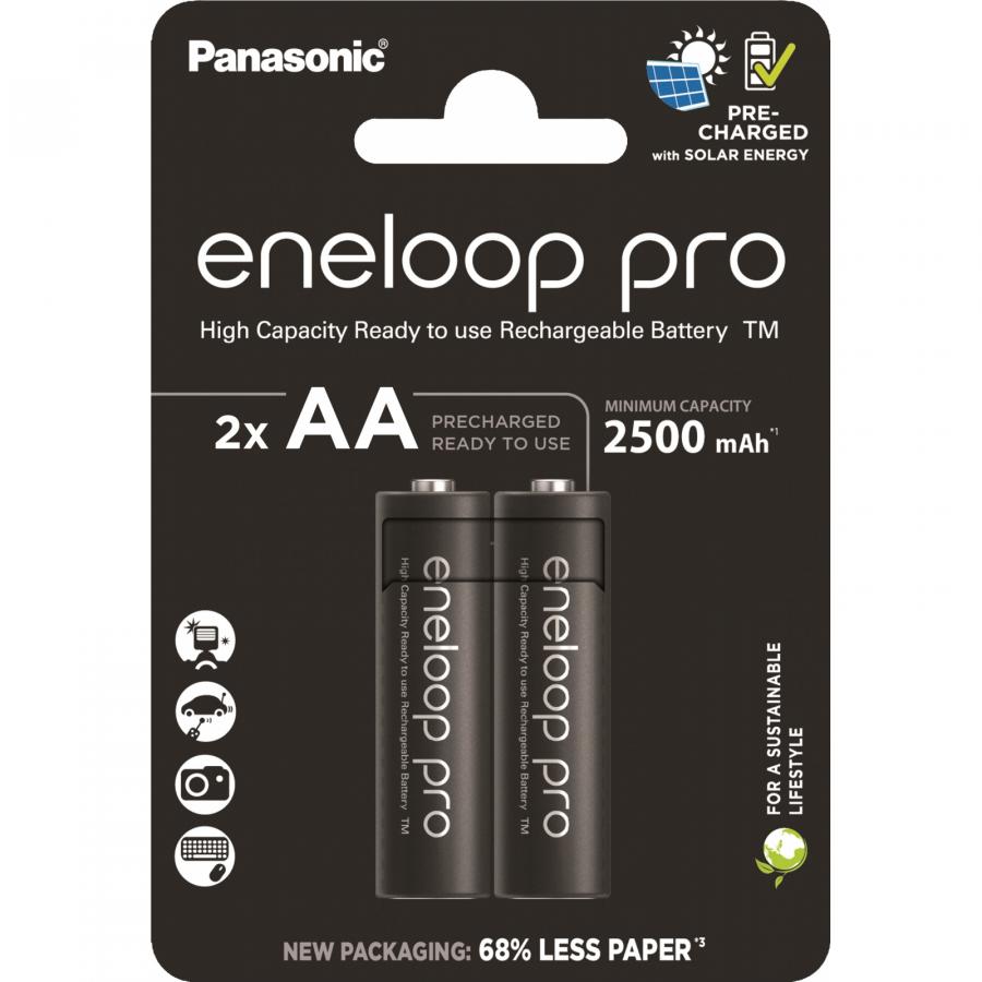 Аккумулятор Panasonic Eneloop Pro AA 2500mAh BL2 (BK-3HCDE/2CP)