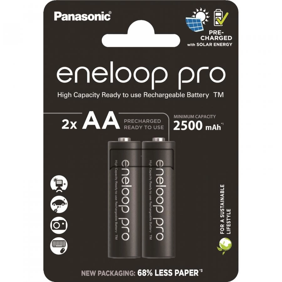 Аккумулятор Panasonic Eneloop Pro AA 2500mAh BL2 (BK-3HCDE/2CP)