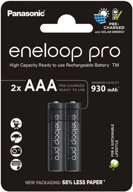 Аккумулятор Panasonic Eneloop Pro AAA 930mAh BL2 (BK-4HCDE/2CP)