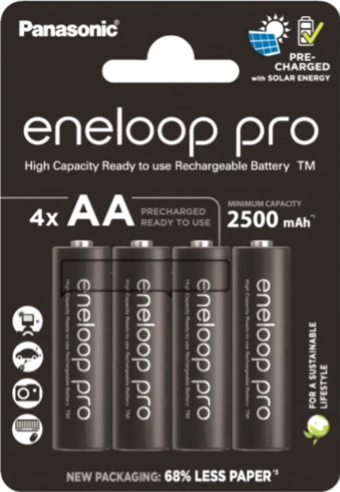 Батарейка Panasonic Eneloop Pro AA 2500mAh BL4 (BK-3HCDE/4CP)