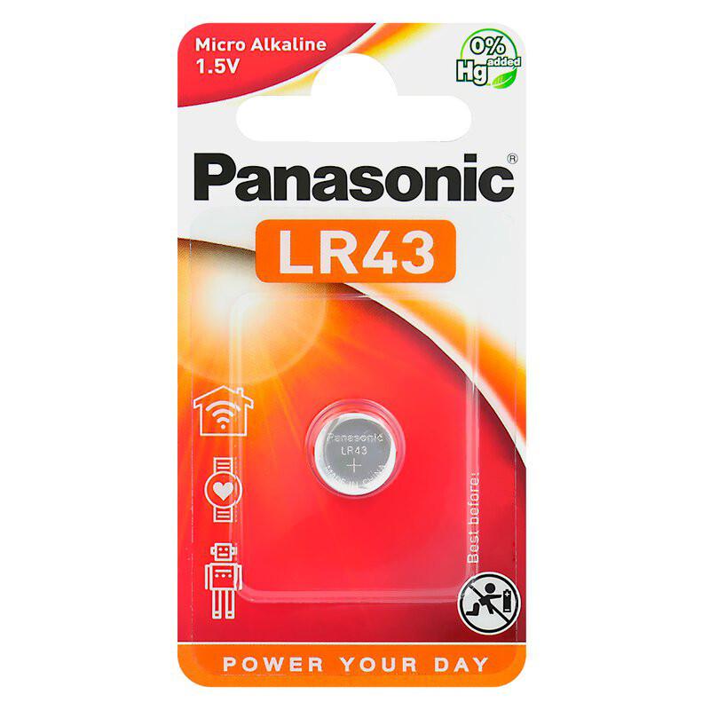 Батарейка Panasonic LR43 BL1 (LR43EL/1B)