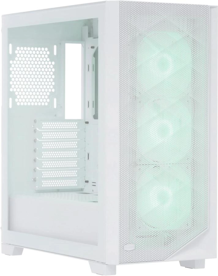 Корпус PcCooler C3D510 WH ARGB белый без БП (C3D510-WHP3-GL)