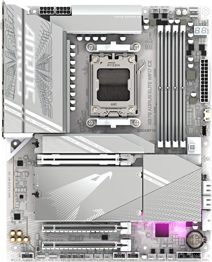 Материнская плата GigaByte X870 Aorus Elite WIFI7 Ice rev. 1.1