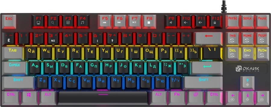Клавиатура Oklick K600X черный/серый (2018129)
