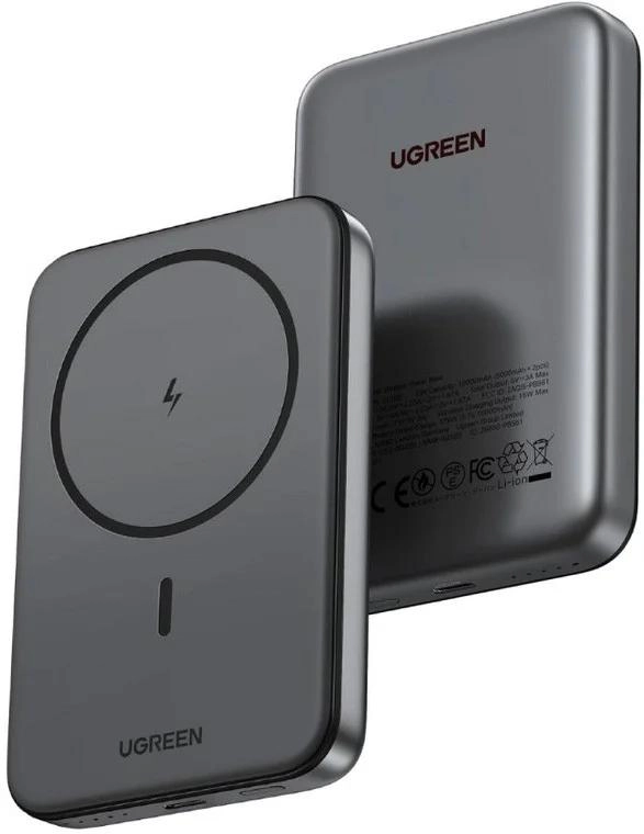 Портативное зарядное устройство Ugreen PB561 Gray (25919)