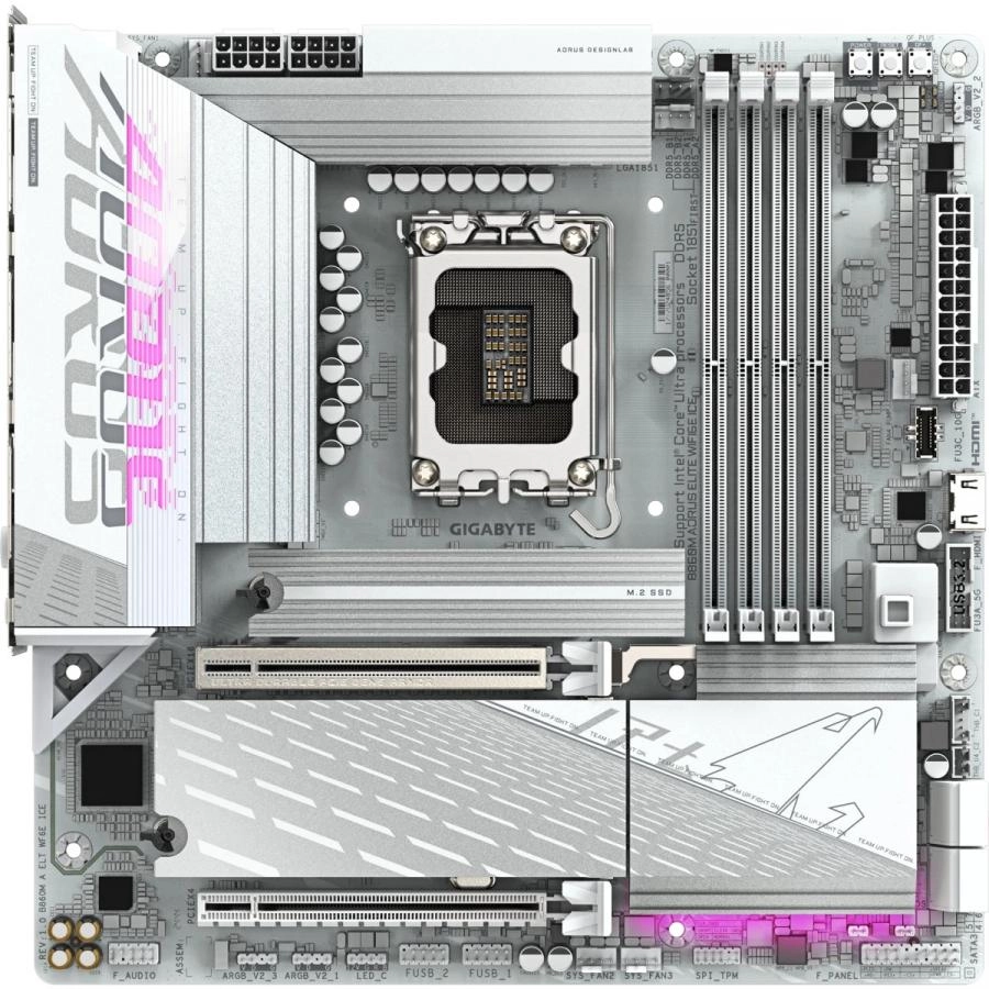 Материнская плата Gigabyte B860M Aorus Elite WIFI6E Ice rev. 1.0