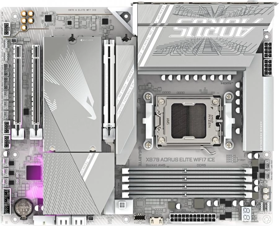 Материнская плата Gigabyte X870E Aorus Elite WIFI7 Ice rev. 1.2