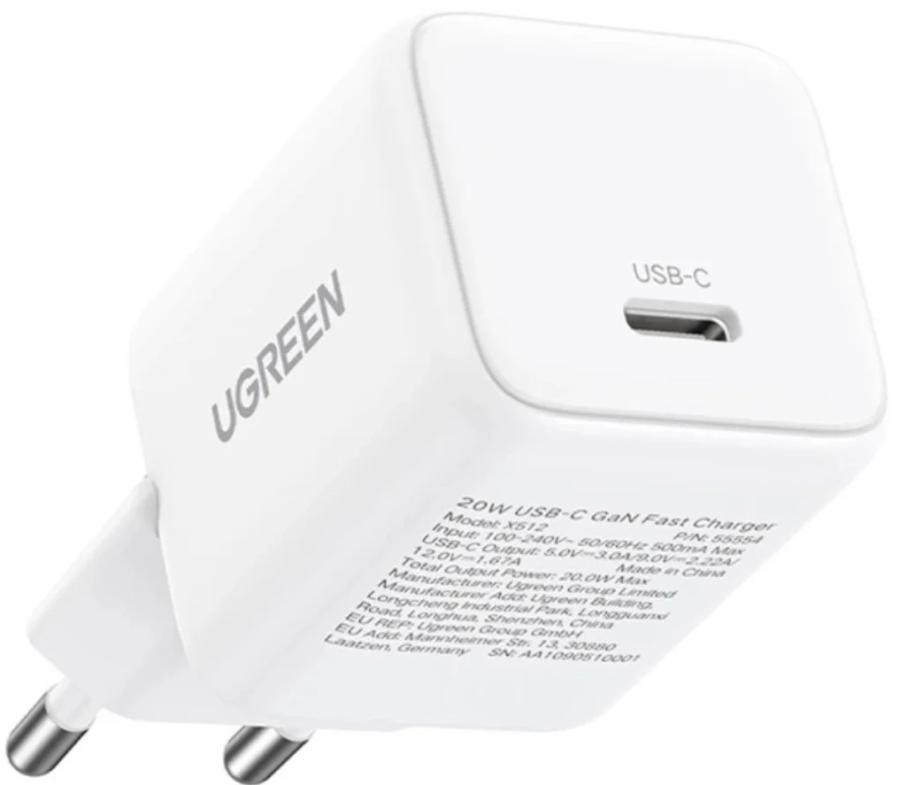 Сетевое зарядное устройство Ugreen X513 белый (65009)