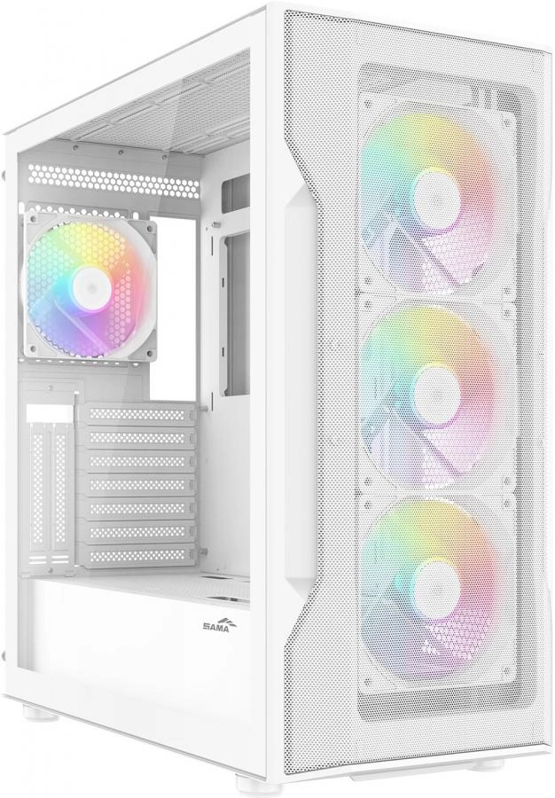 Корпус Sama S40 WH ATX без БП белый (S40-WHAPA4X1-GL)