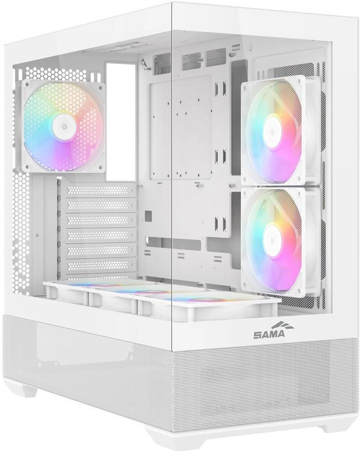 Корпус Sama V40 WH без БП белый (V40-WHADA6X1-GL)