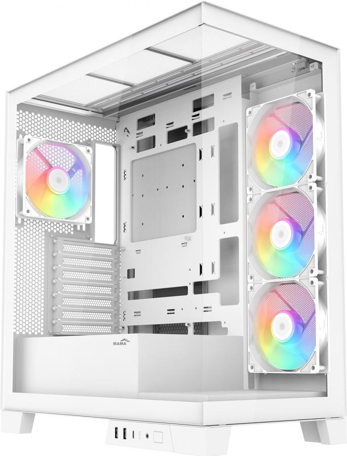 Корпус Sama V50 WH белый (V50-WHADA4X1-GL)