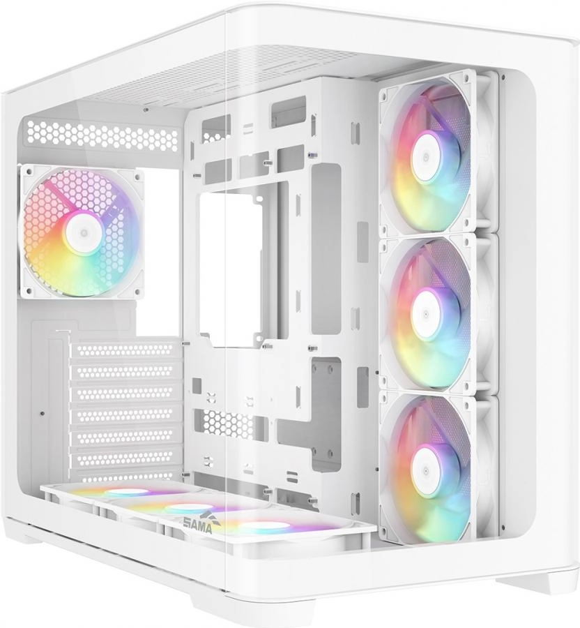 Корпус Sama V60 WH ATX без БП белый (V60-WHADA7X1-GL)