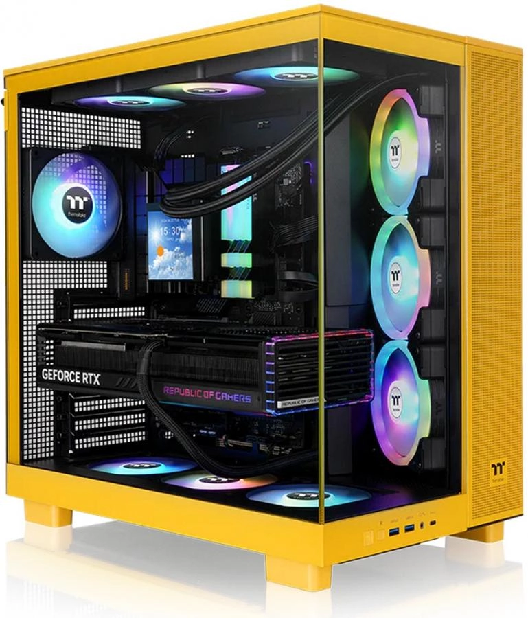 Корпус Thermaltake View 380 XL TG ARGB Bumblebee ATX без БП (CA-11E-00M4WN-00)