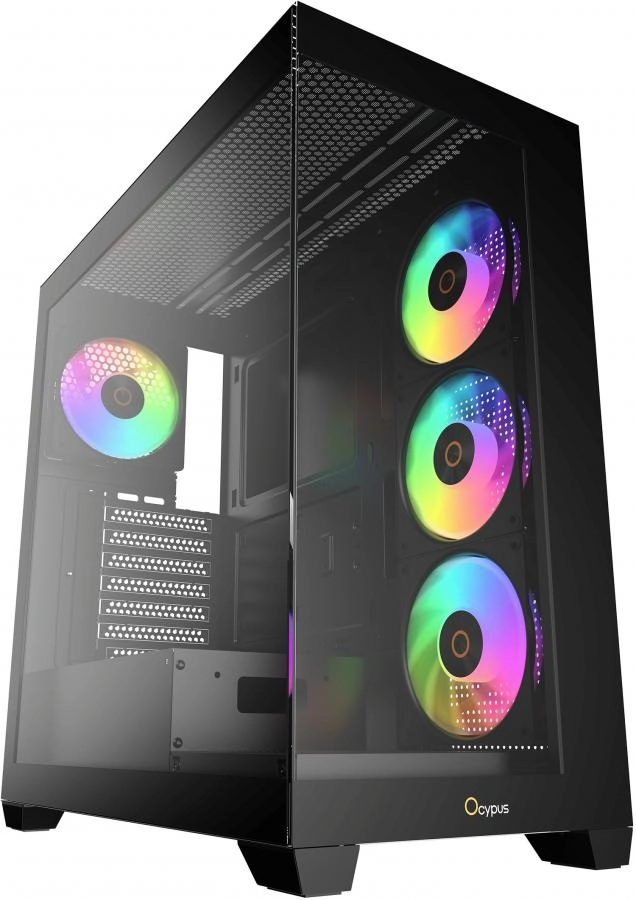 Корпус Ocypus Gamma C72 BK ARGB ATX без БП (Gamma-C72-BKD400XX-GL)