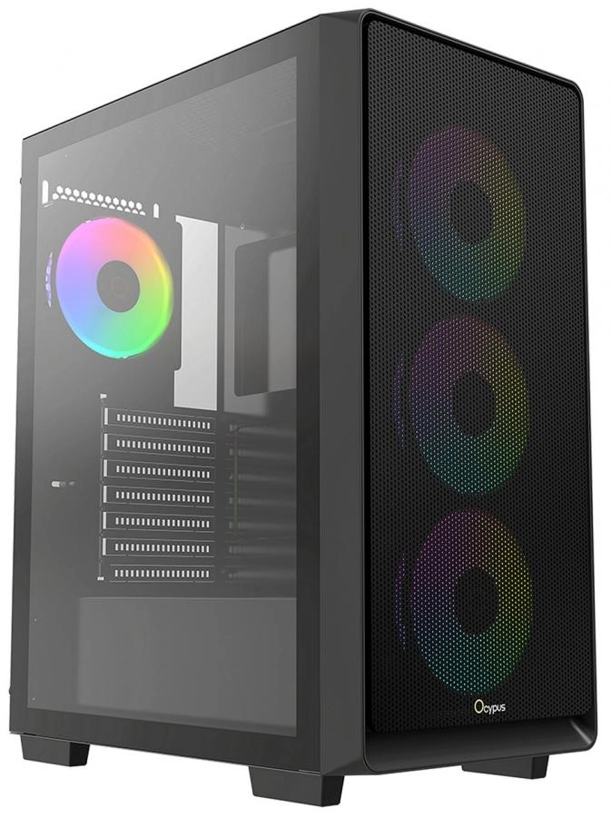 Корпус Ocypus Gamma C60 BK ARGB ATX без БП (Gamma-C60-BKG400XX-GL)