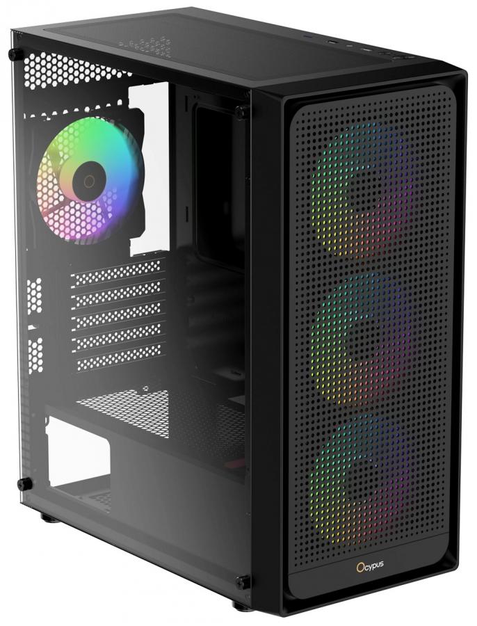Корпус Ocypus Gamma C50 BK ARGB mATX без БП (Gamma-C50-BKG400XX-GL)