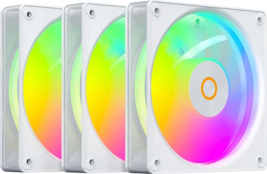 Комплект вентиляторов для корпуса Ocypus Gamma F12 Elite WH ARGB Reverse Blade 3 IN 1 White (Gamma-F12-WH3AM01E-GL)