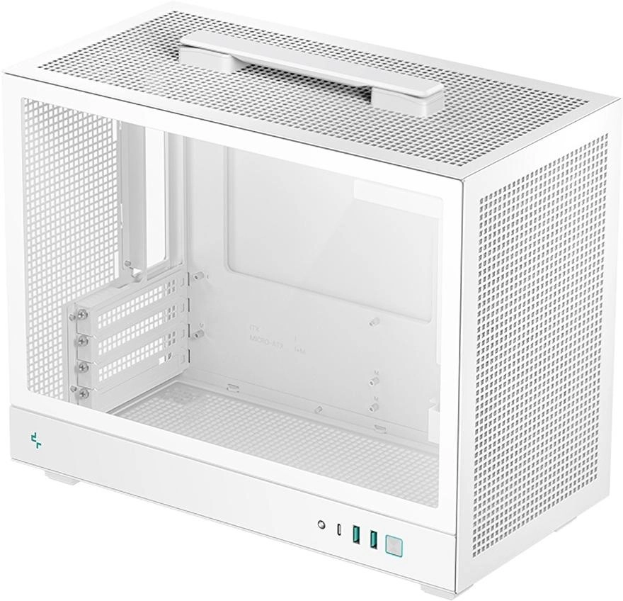 Корпус DeepCool CH160 Plus WH miniITX без БП белый (R-CH160-WHNGM0-G)