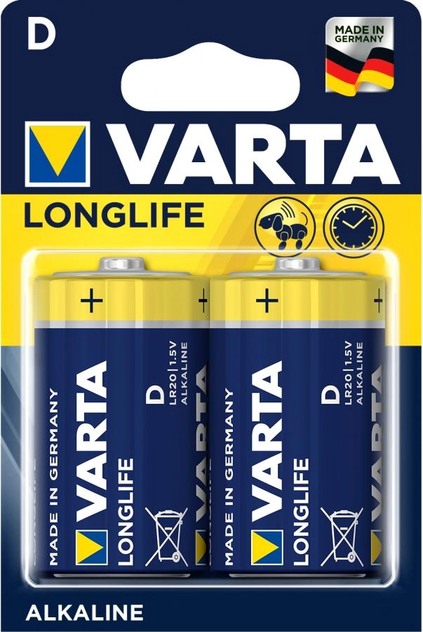 Батарейка Varta Longlife 4120 D BL2