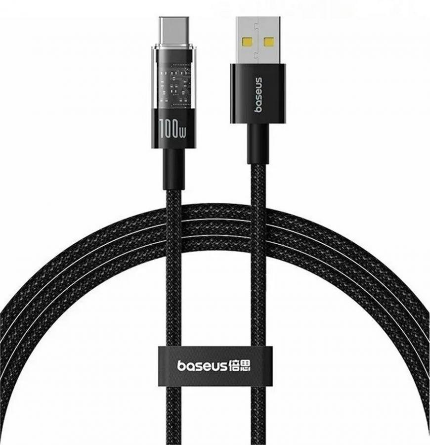 Кабель Baseus Gem Fast-Charging Data USB-A-USB-C 2m Cluster Black (P10373002111-01)