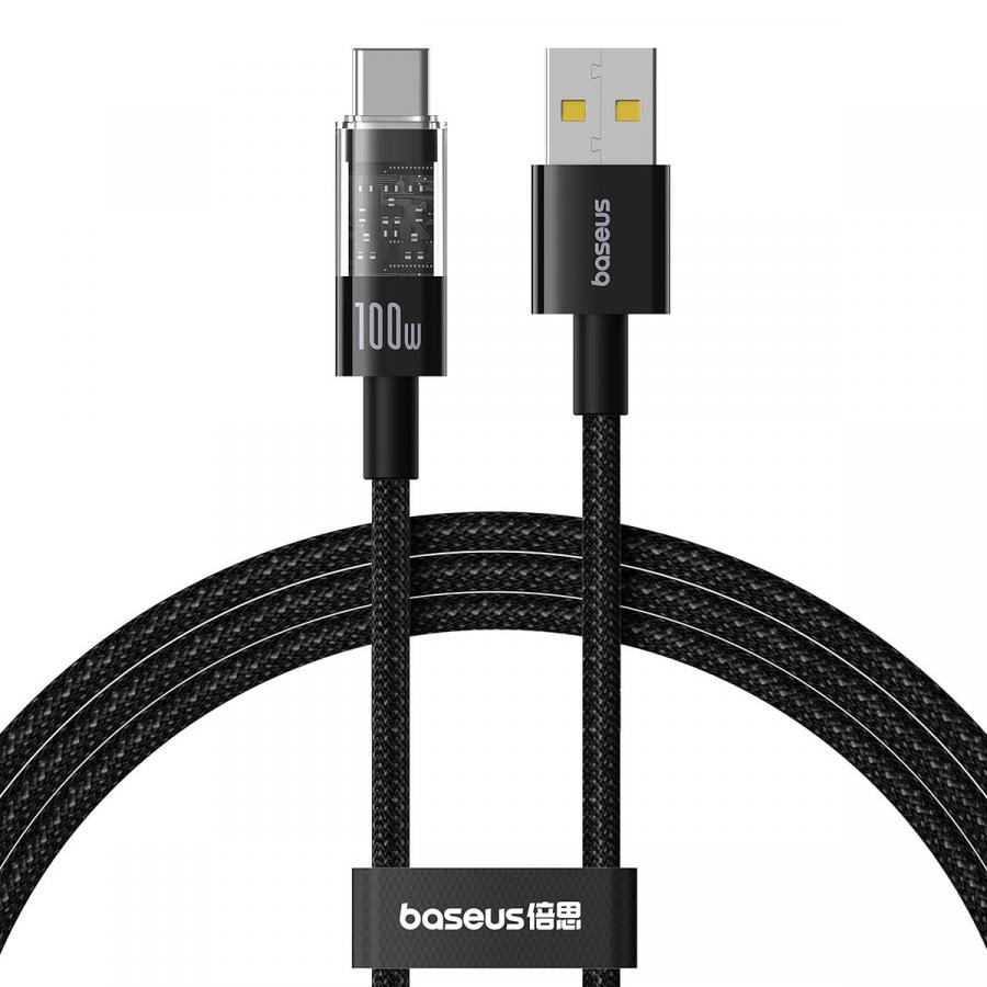 Кабель Baseus CB000094 Gem Fast-Charging Data Cable USB to USB-C 100W 1m Cluster Black (P10373002111-00)