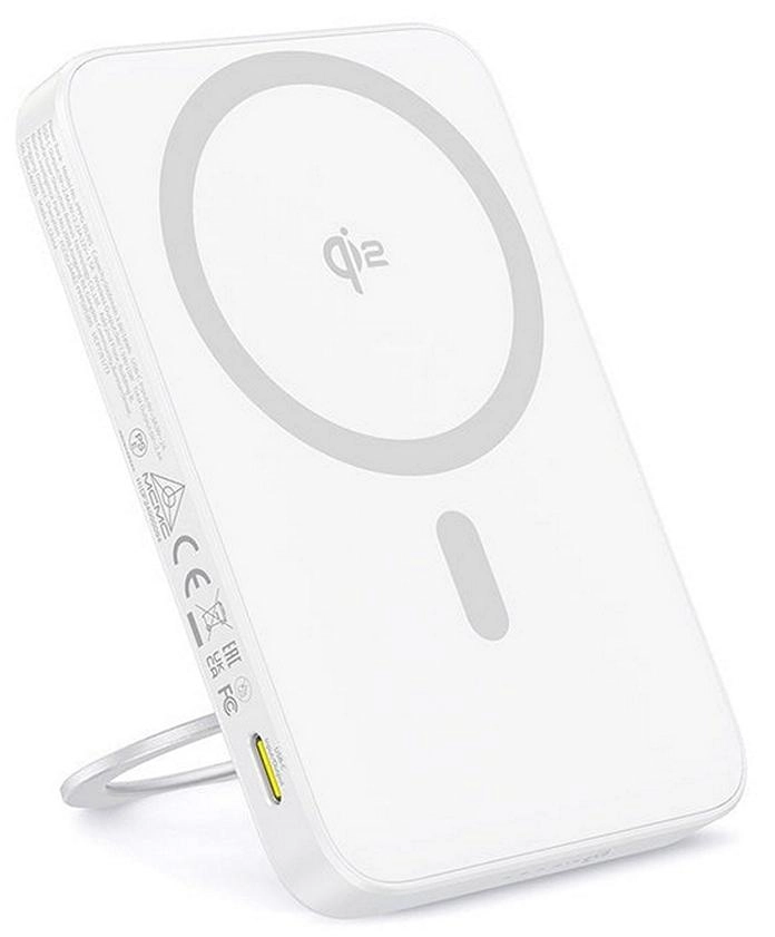 Портативное зарядное устройство Baseus PicoGo Qi2 Magnetic PPPG-0520S Moon White (P10076800213-01)