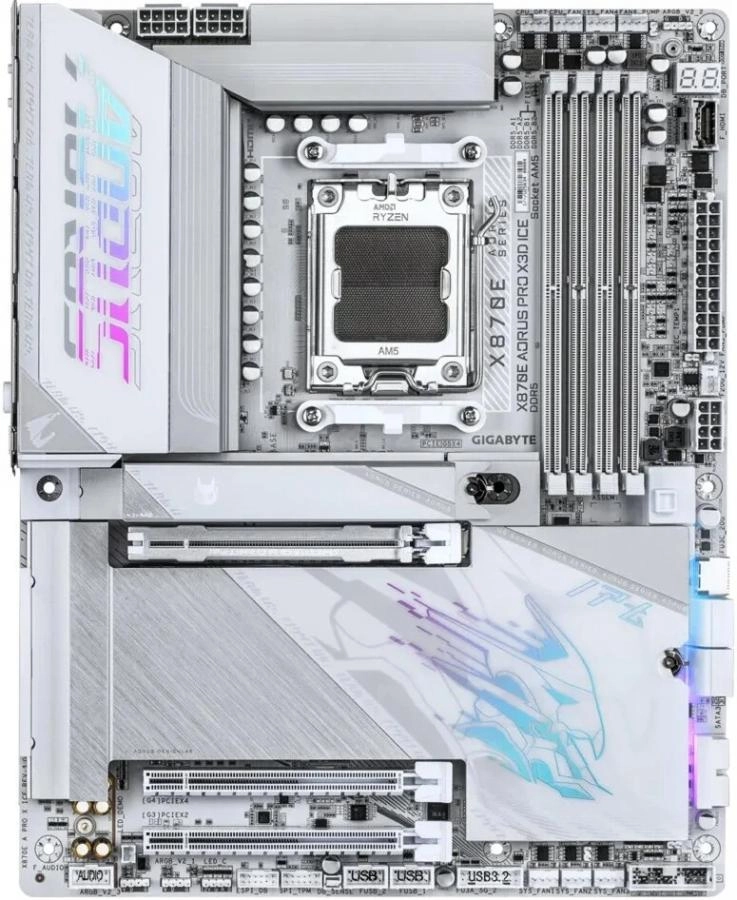 Материнская плата Gigabyte X870E Aorus Pro X3D Ice rev. 1.0