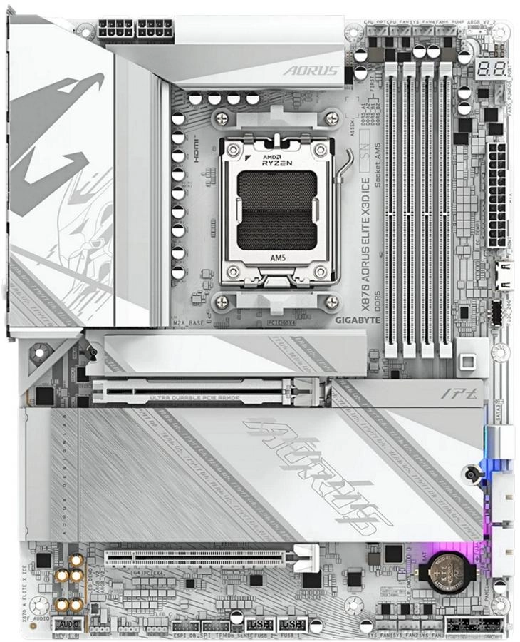 Материнская плата GigaByte X870 Aorus Elite X3D Ice rev. 1.0