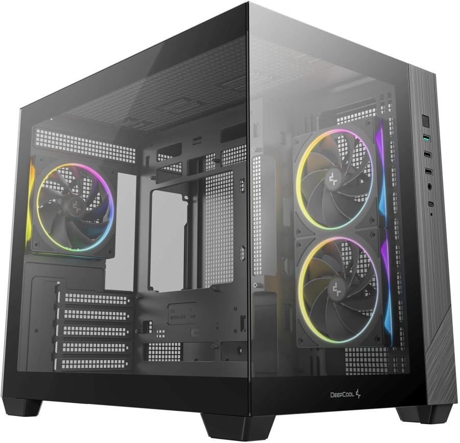 Корпус DeepCool CG330 3F mATX без БП черный (R-CG330-BKNGM3-G)