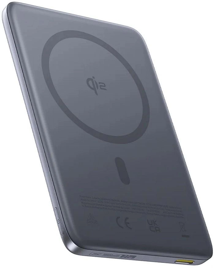 Портативное зарядное устройство Baseus PicoGo AM41 Ultra-Slim Qi2 Magnetic PPKPC-1027G Space Grey (E0027200)