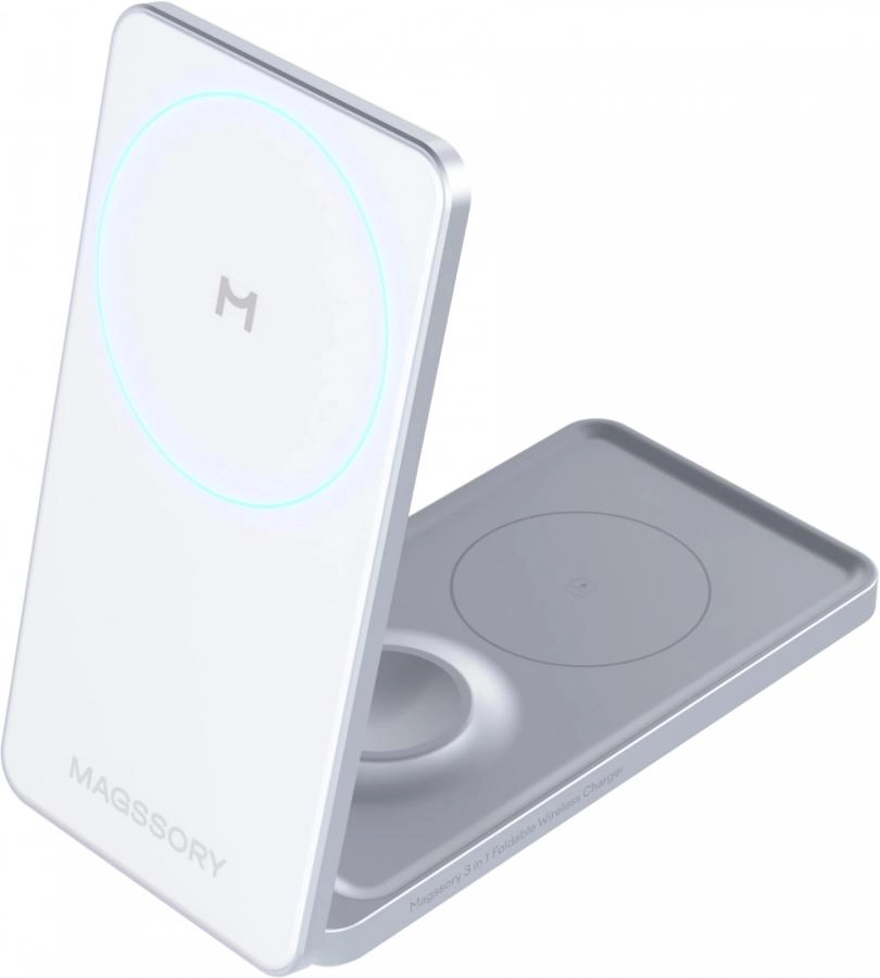 Беспроводное зарядное устройство Magssory Flip Silver (WCH014s)