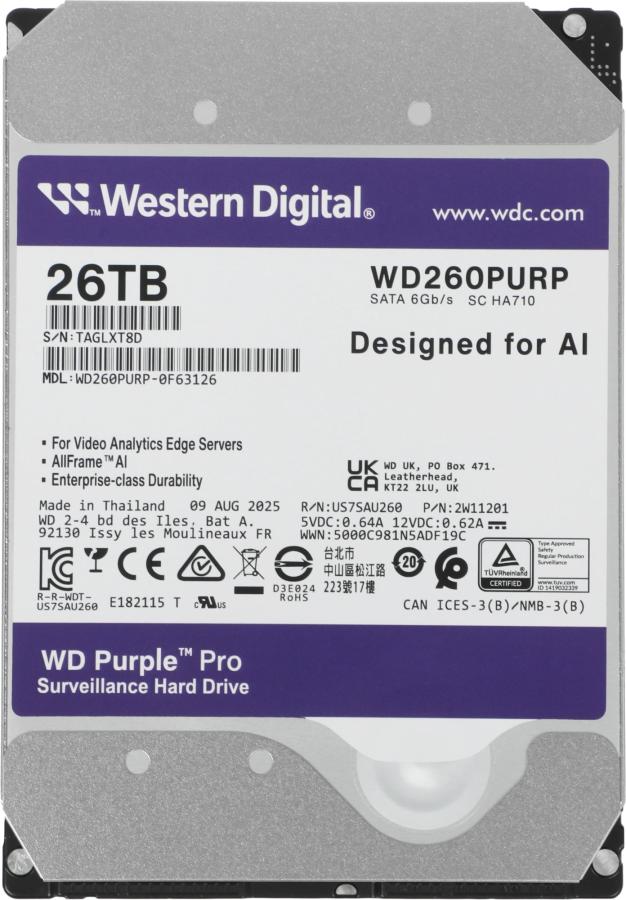 Жесткий диск WD Purple Pro 26TB (WD260PURP)