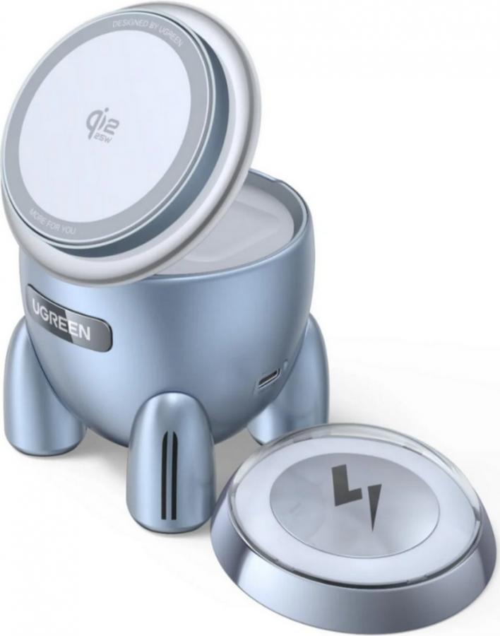 Беспроводное зарядное устройство Ugreen W713 Light Blue (65300)