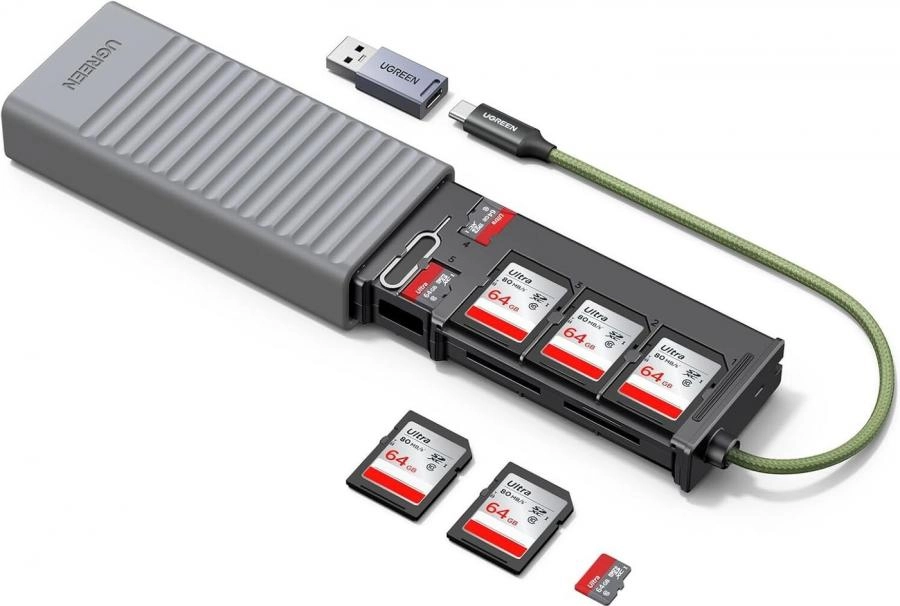 Картридер Ugreen CM856 Gray (55899)