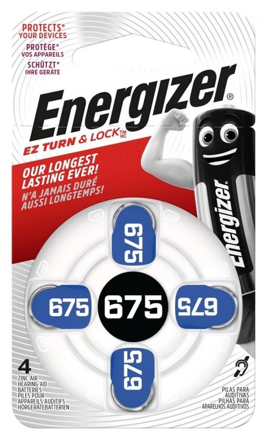 Батарейка Energizer EZ Turn & Lock 675 BL4 4pcs/Pack