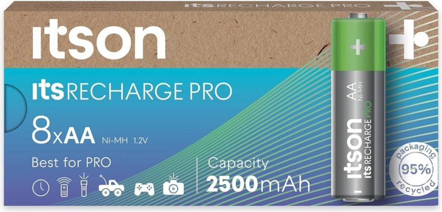 Батарейка Itson Rechargeable HR06 AA 2500mAh Blister 8 8pcs/Pack