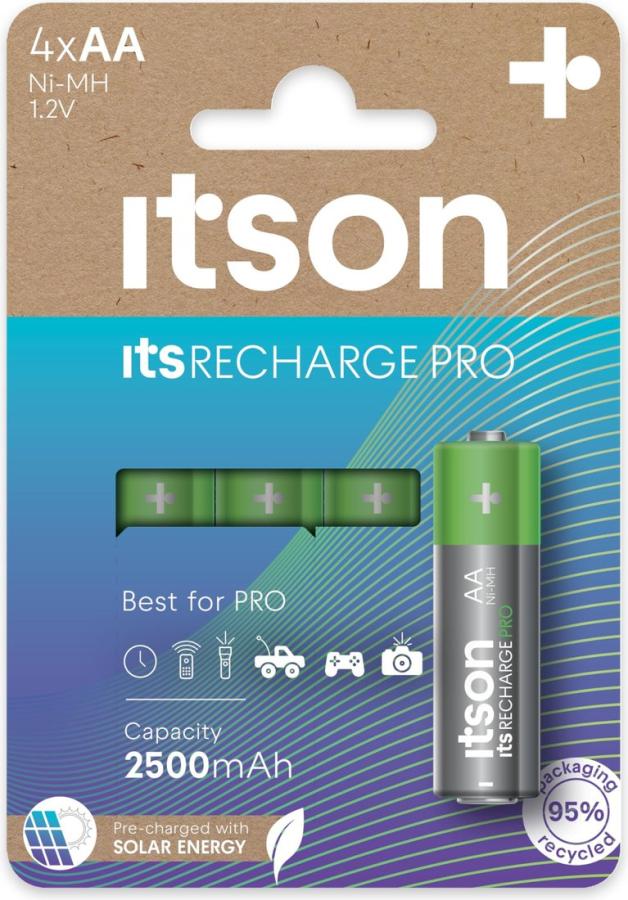 Батарейка Itson Rechargeable HR06 AA 2500mAh Blister 4 4pcs/Pack