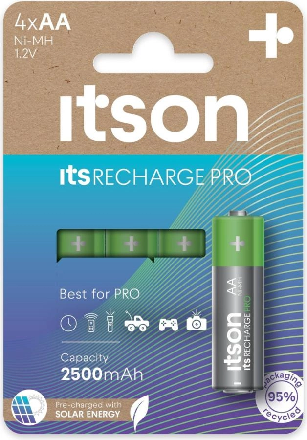 Батарейка Itson Rechargeable HR06 AA 2500mAh Blister 4 4pcs/Pack