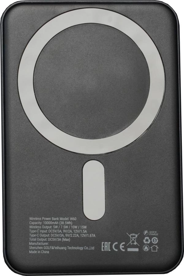 Портативное зарядное устройство Roome MagCity W60 Black (RMMGC10K)
