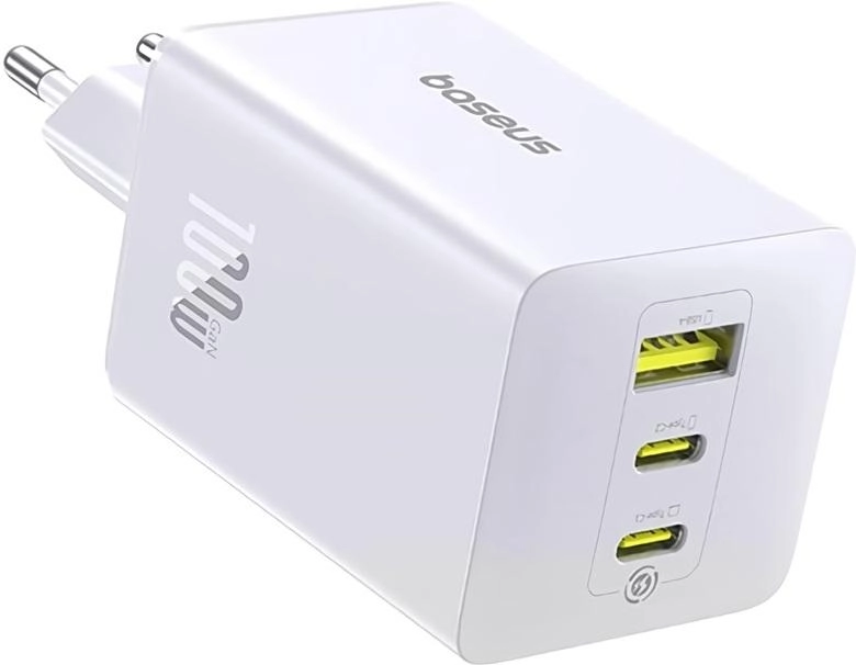 Сетевое зарядное устройство Baseus EnerFill FE11 2C+U 100W Moon White (P10182102213-00)