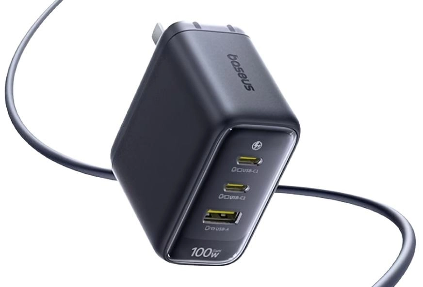 Сетевое зарядное устройство Baseus EnerFill FE22 2C+U 100W Cosmic Black (E0123800)