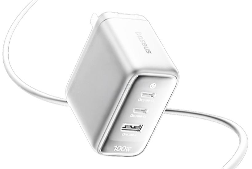 Сетевое зарядное устройство Baseus EnerFill FE22 2C+U 100W Moon White (E0123801)