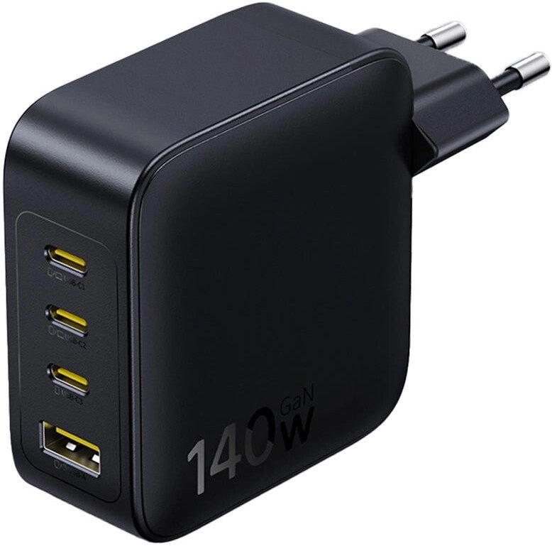 Сетевое зарядное устройство Baseus E0121J00 EnerFill FH11 GaN Fast Charger 3C+U 140W Cosmic Black (E0121J)