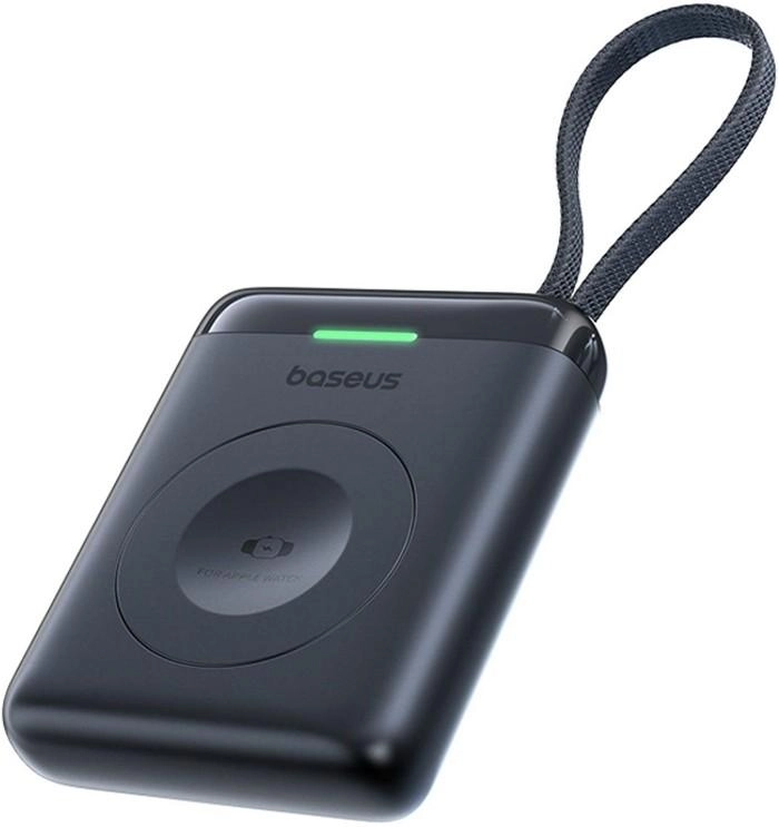 Портативное зарядное устройство Baseus E0205301 EnerFill FW11 Portable Wireless Charger with Built-in Cable for Apple Watch 5W Midnight (E02053)