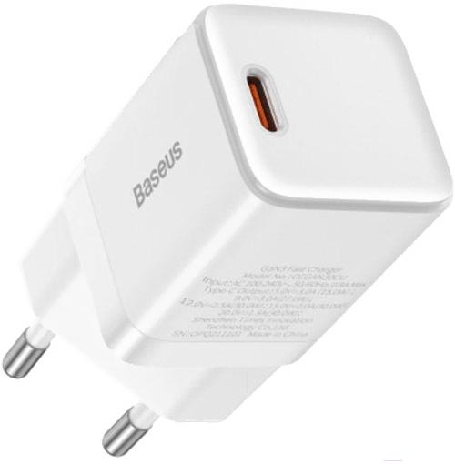 Сетевое зарядное устройство Baseus E01231 EnerFill FN22 Fast Charger 1C 30W EU Moon White (E0123101)