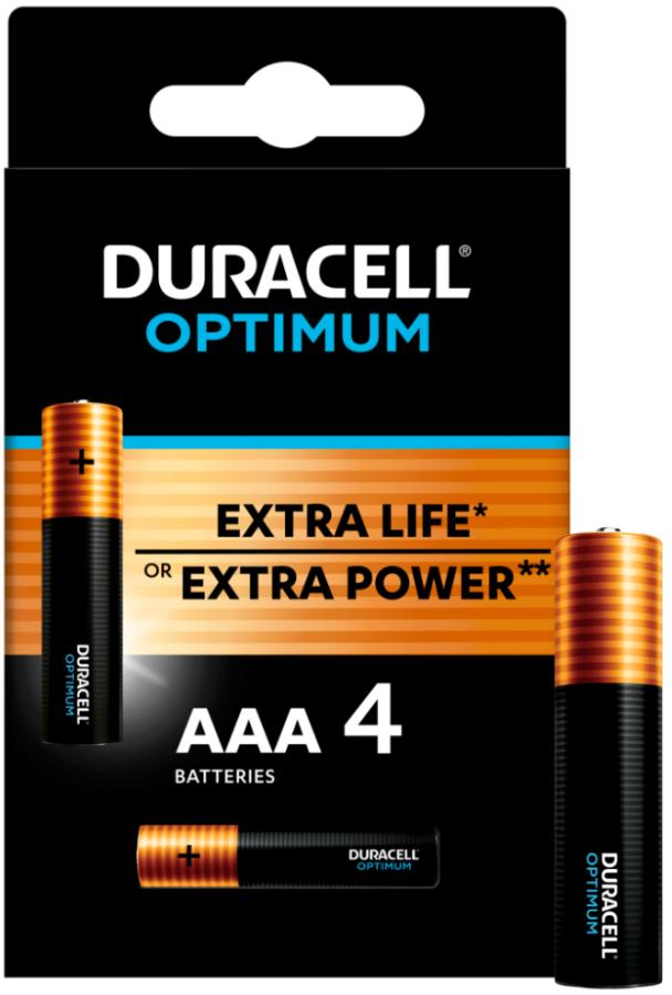 Батарейка Duracell Optimum MN2400 LR03 AAA BL4