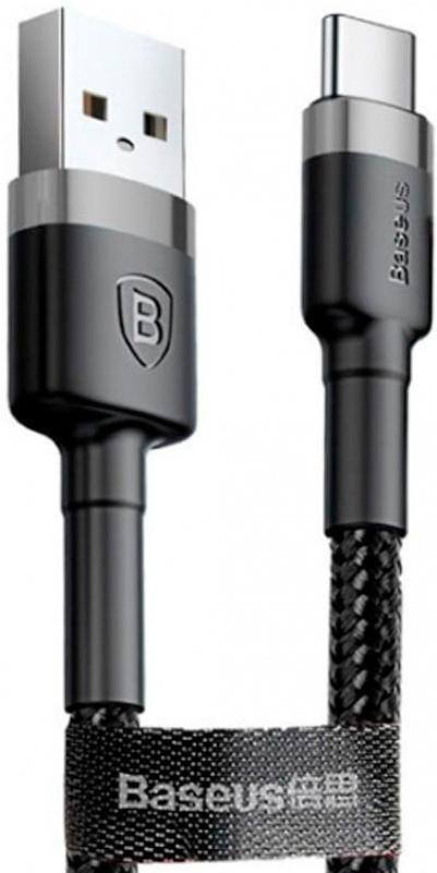 Кабель Baseus Cafule USB for Type-C 1m Black (CATKLF-BG1)