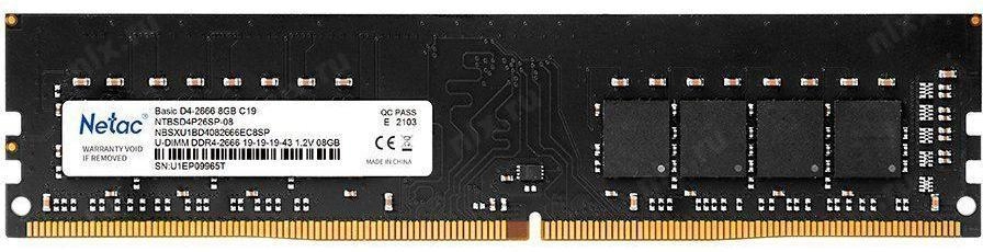 Оперативная память Netac Basic 16GB DDR4 PC4-25600 (NTBSD4P32SP-16)