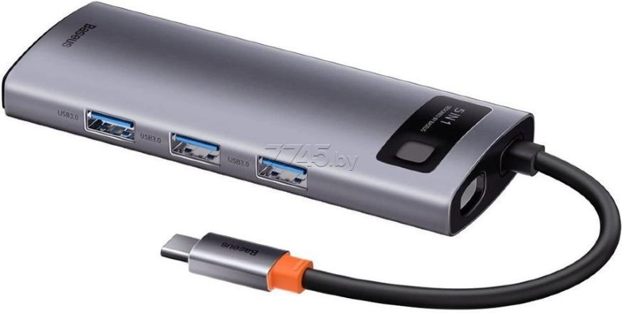 USB-хаб Baseus Metal Gleam Gray (CAHUB-CX0G)