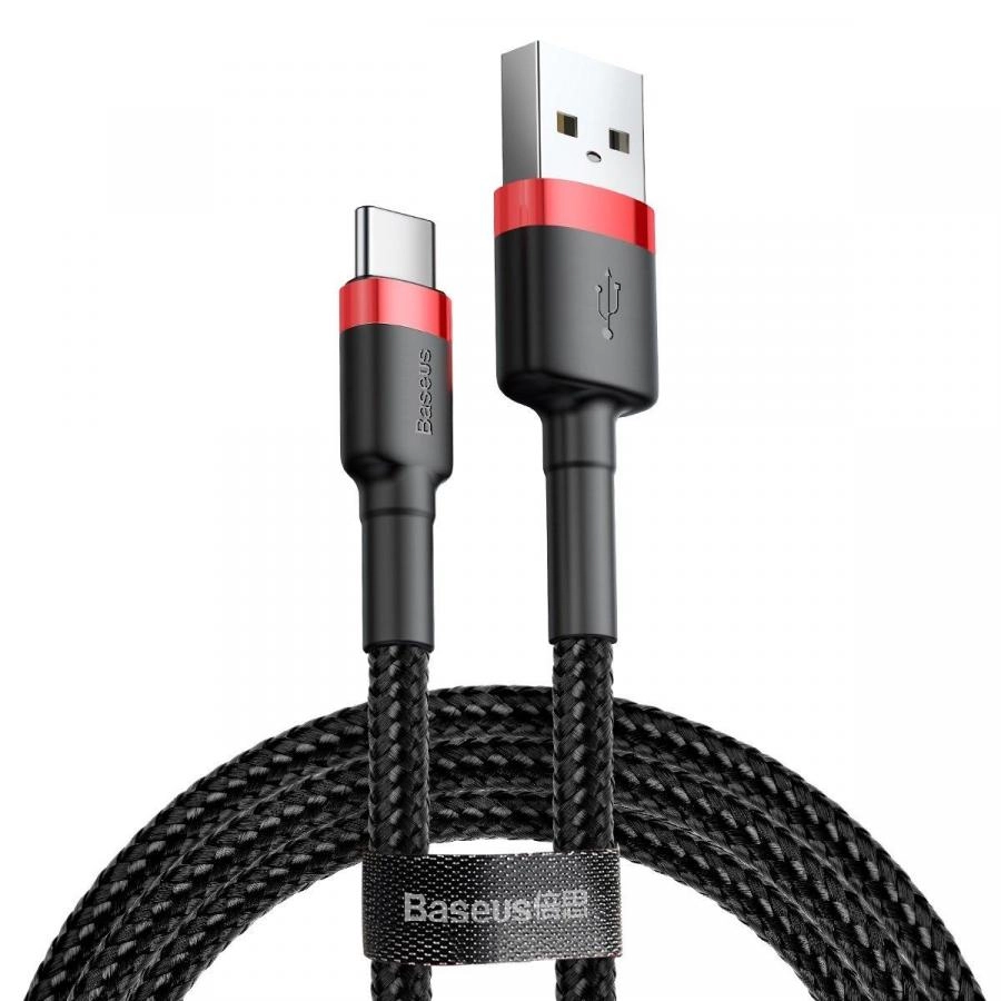 Кабель Baseus Cafule 1m Red/Black (CATKLF-B91)